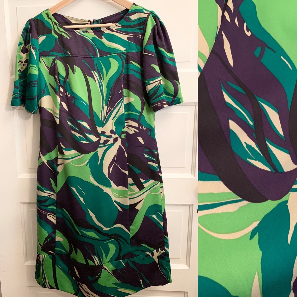 Sara Campbell Sheath Dress sateen Size 8